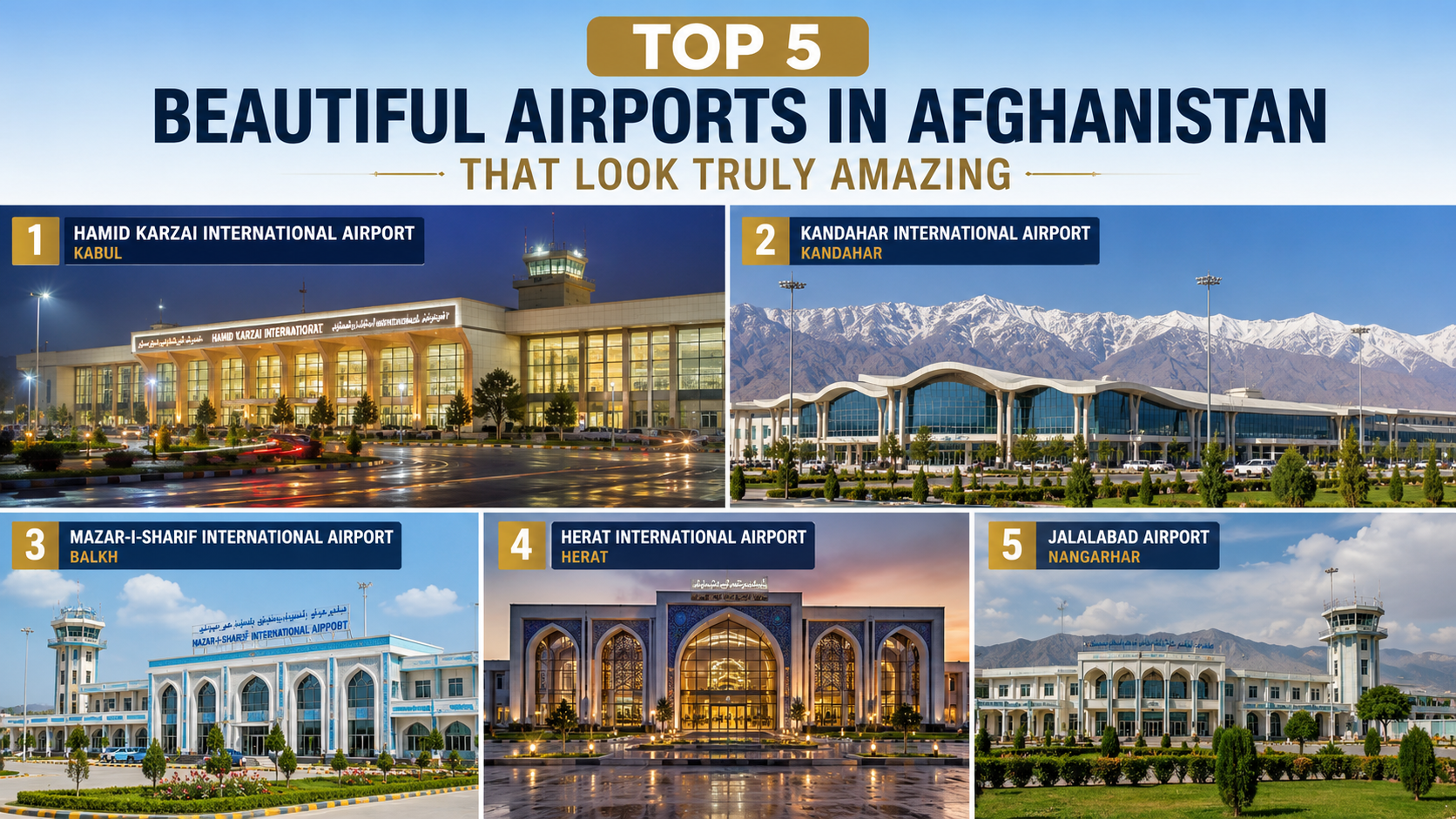 Top 5 Beautiful Airports in Afghanistan That Look Truly Amazing 